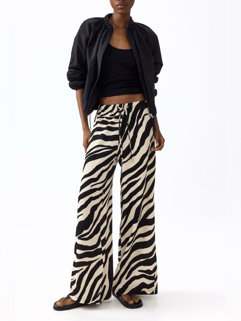 H&M Wide Cut Pull On Zebra Print Pants 🦓 - Picture 8 of 9